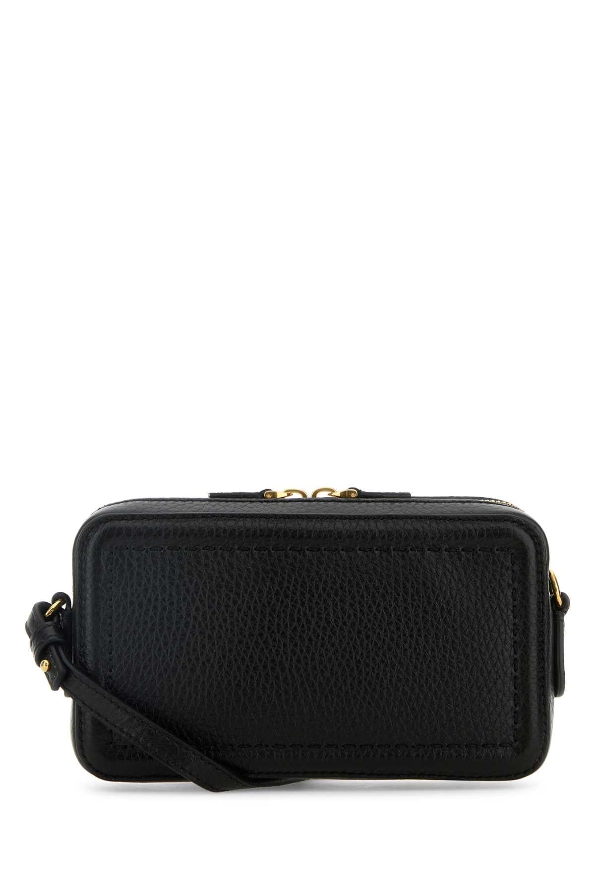 Valentino Garavani Women Black Leather Vlogo Crossbody Bag