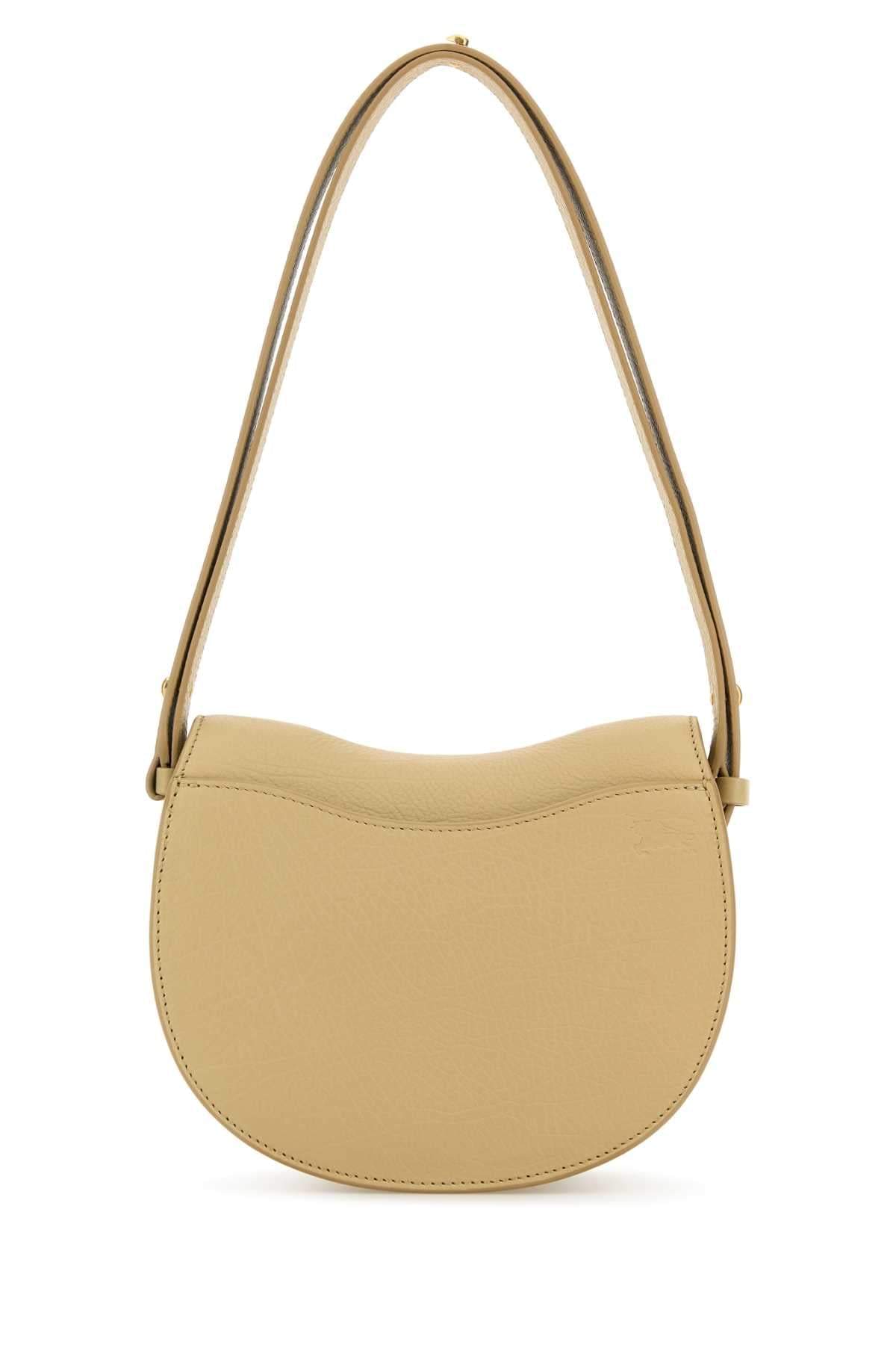 Burberry Women Beige Leather Small Rocking Horse Shoulder Bag