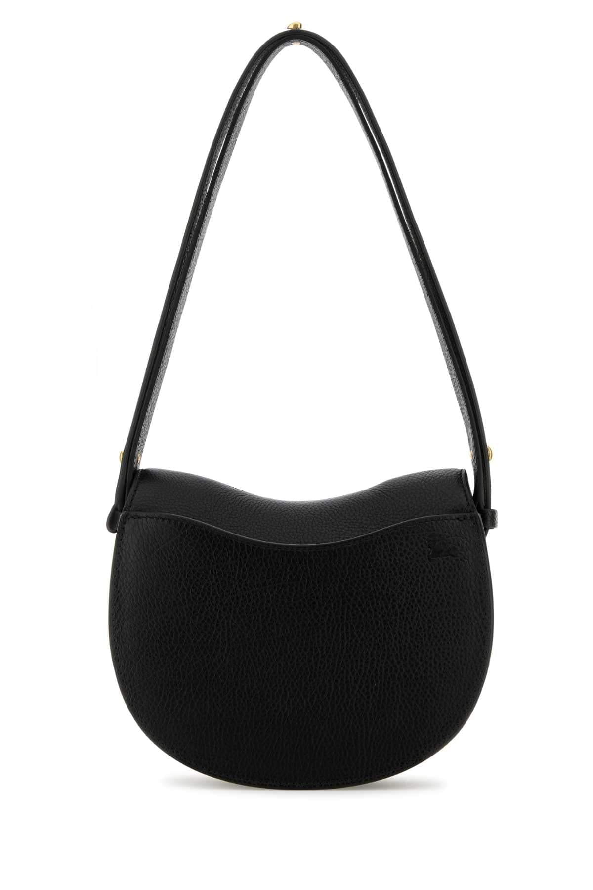 Burberry Women Black Leather Small Rocking Horse Shoulder Bag