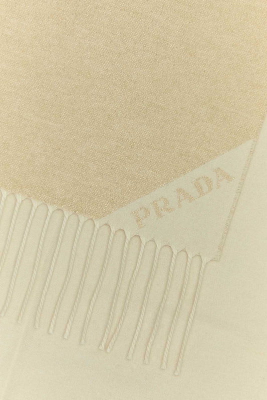 Prada Women Sand Silk Blend Scarf