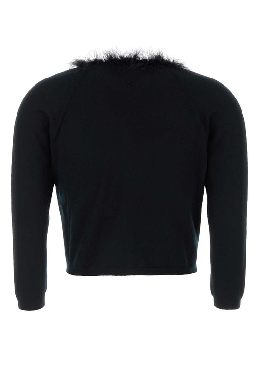 Prada Women Black Cashmere Cardigan