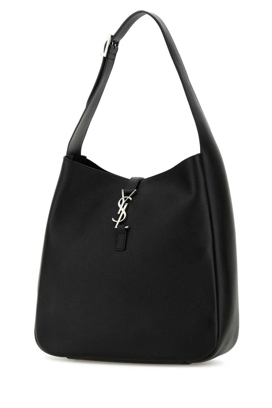 Saint Laurent Women Black Leather Le 5 Ã 7 Shoulder Bag