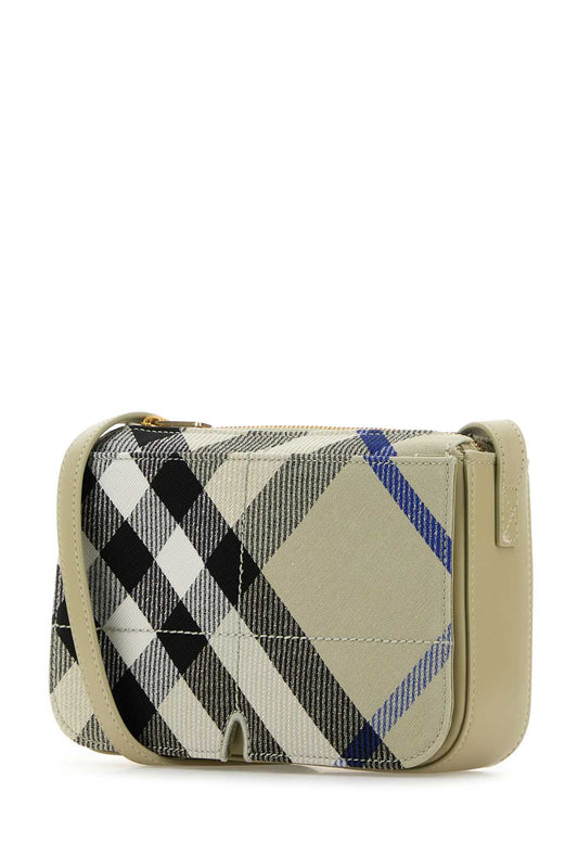 Burberry Women Embroidered Canvas Snip Crossbody Bag