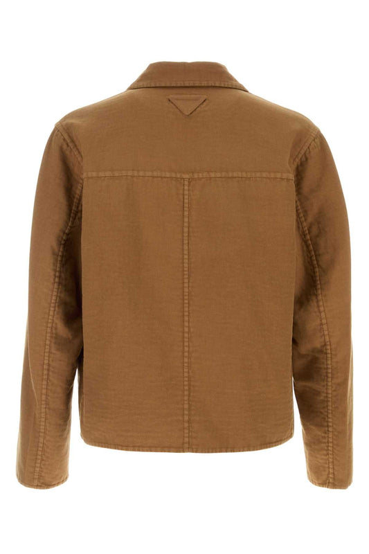 Prada Men Biscuit Cotton Blazer