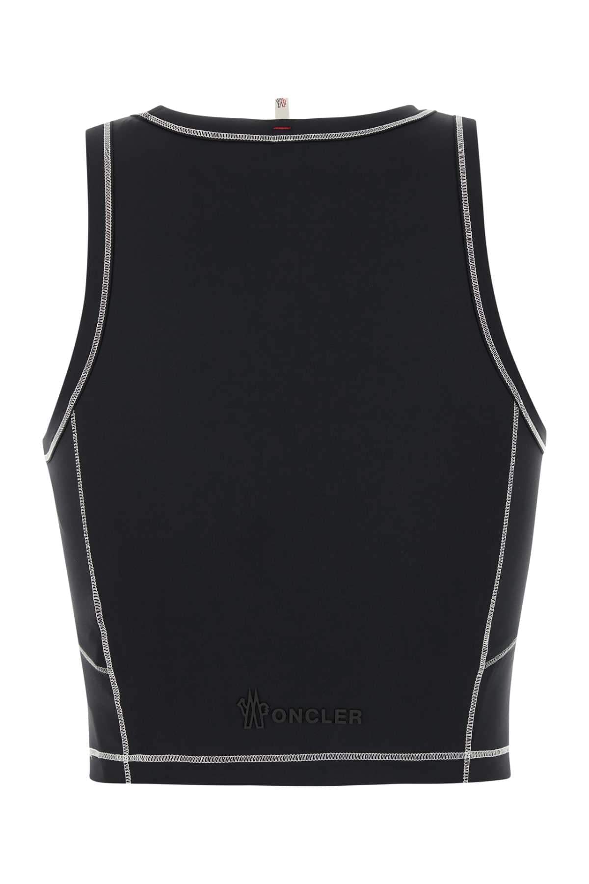 Moncler Grenoble Women Black Stretch Nylon Top