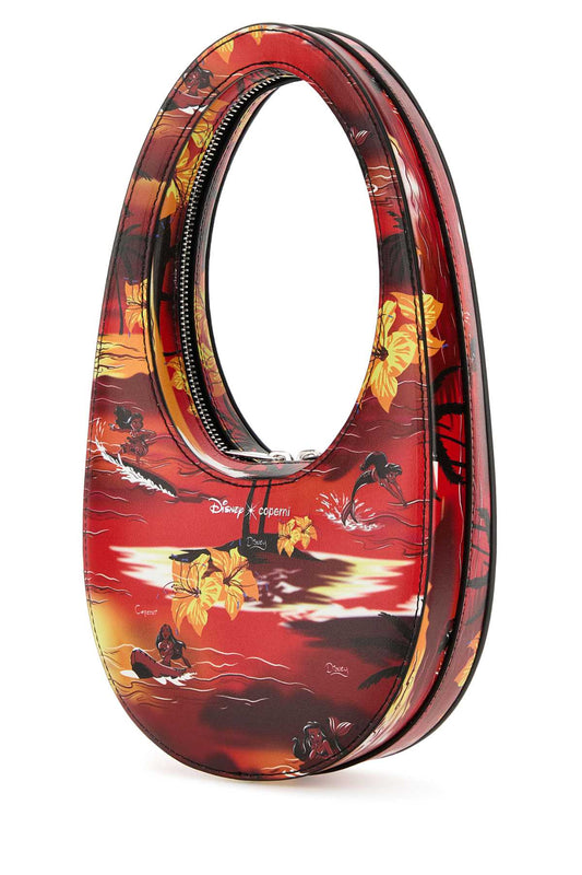 Coperni Women Printed Synthetic Leather Disney X Coperni Mini Tropical Swipe Handbag