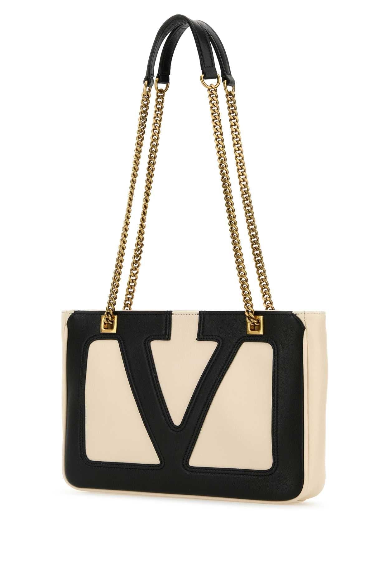 Valentino Garavani Men Ivory Nappa Leather Small Viva Superstar Shoulder Bag