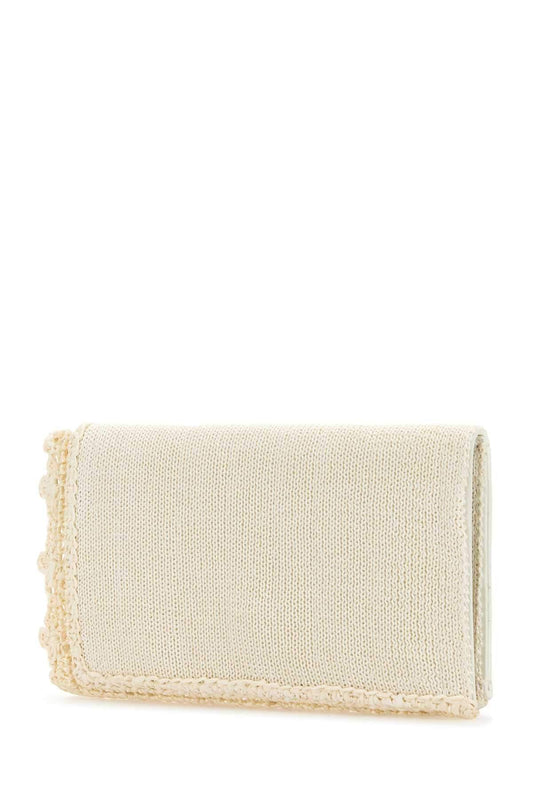 Jw Anderson Women Ivory Crochet Clutch