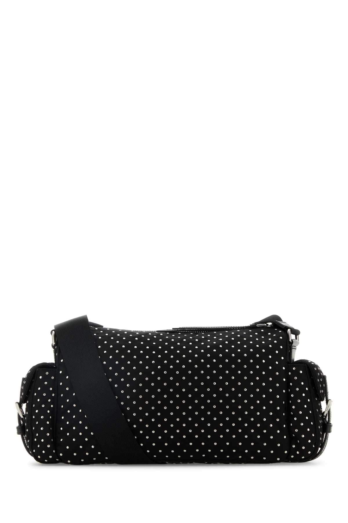 Prada Women Black Nylon Shoulder Bag