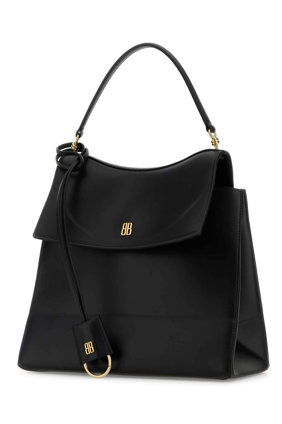 Balenciaga Women Black Leather Medium Nano Handbag