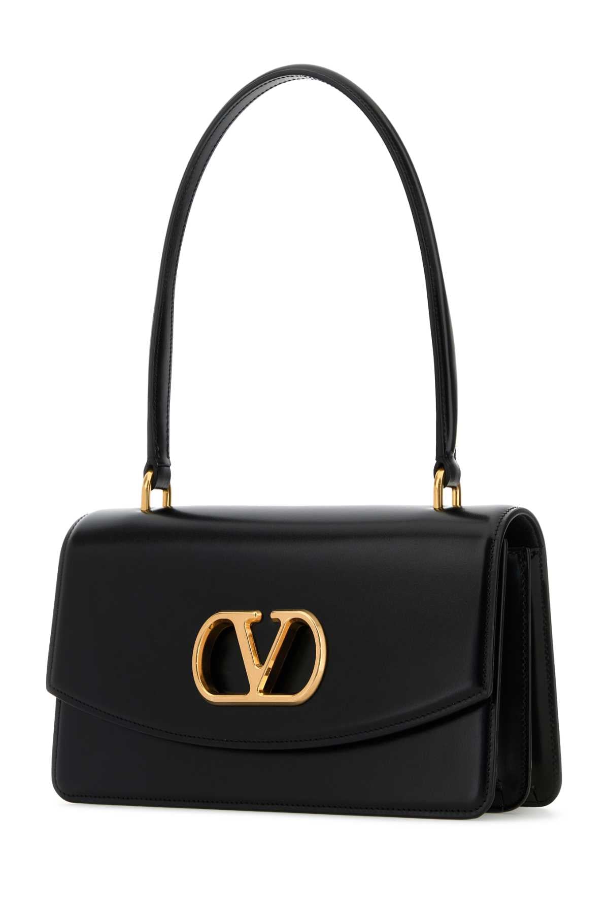 Valentino Garavani Women Black Leather Vain Shoulder Bag