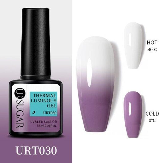 2022 NEW Purple Gel Nail Polish UV Color Changing Gel Nail Polish Stylish Three Layer Effect For Womens