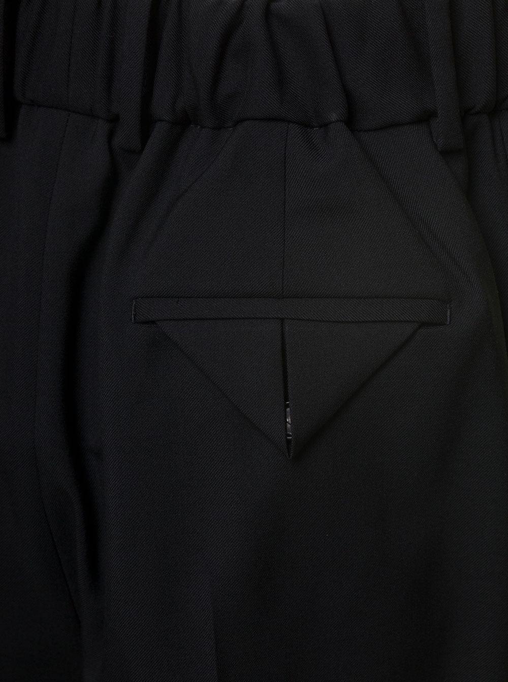 Bottega Veneta Women Black Straight Trousers With Coulisse At Waistline In Wool Twill Woman