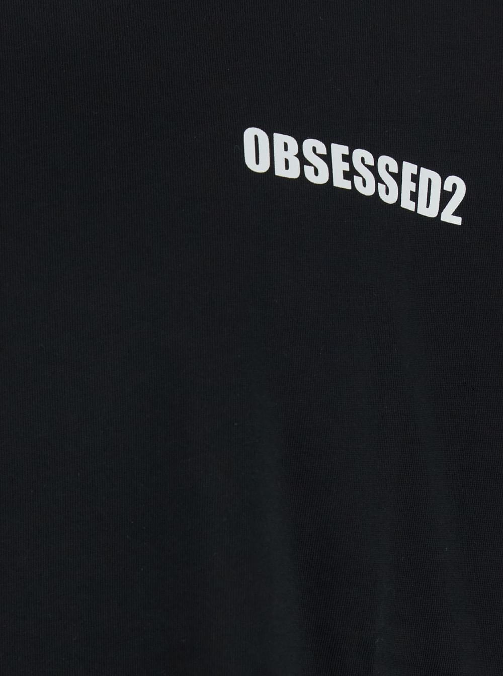 Dsquared2 Men Black T-Shirt With Logo On The Front In Cotton Man