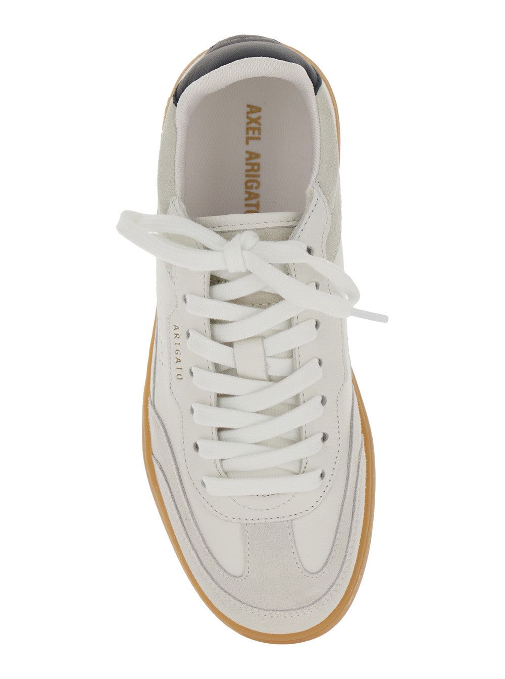 Axel Arigato Women 'Dice T-Toe' White Low Top Sneakers With Logo Patch On The Tongue And Logo Lettering On The Rear In Leather Woman