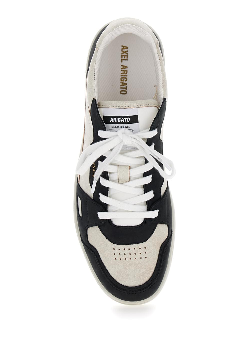 Axel Arigato Men 'Dice Lo' Black And Beige Two-Tone Sneakers In Calf Leather Man
