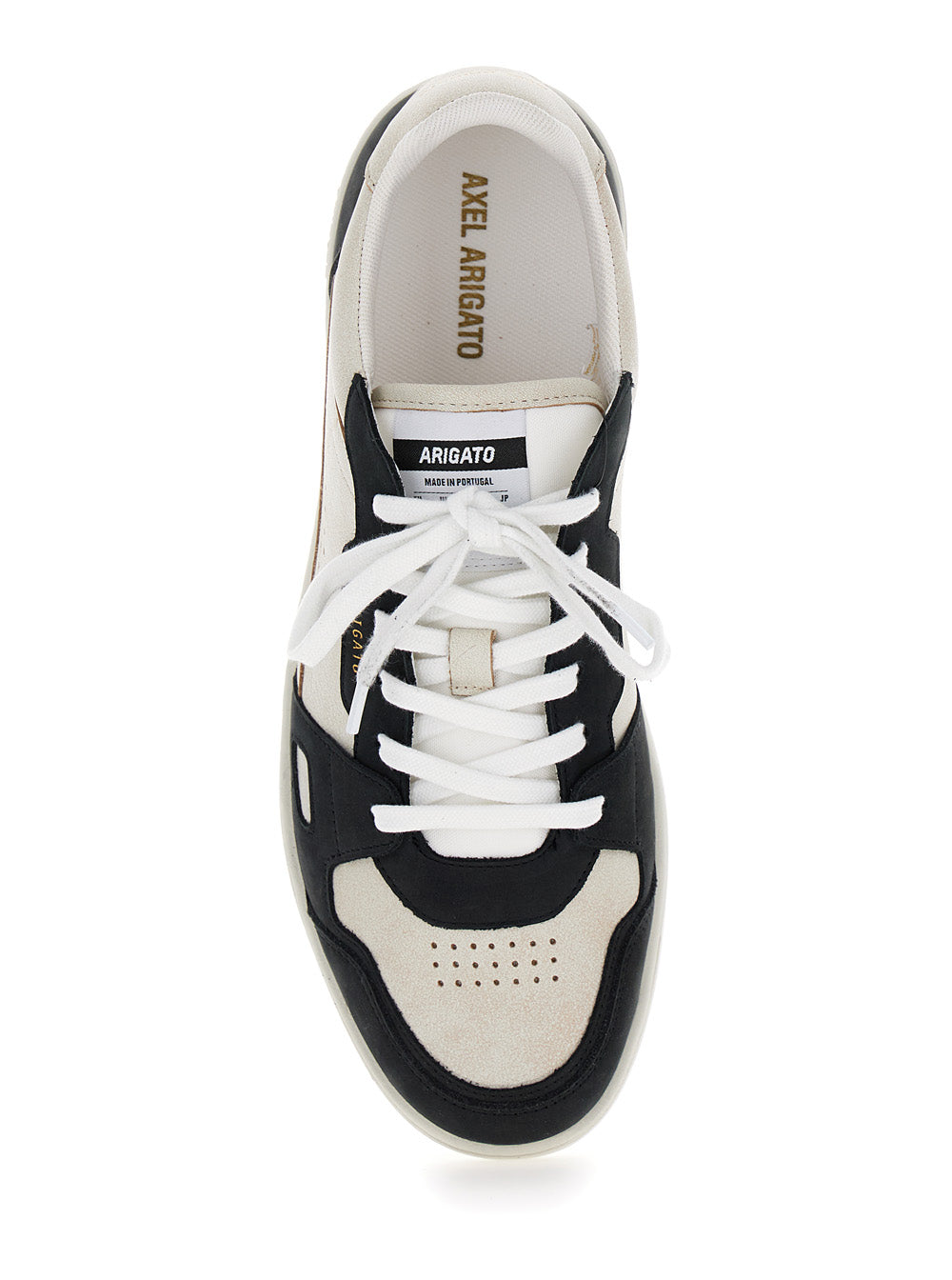 Axel Arigato Men 'Dice Lo' Black And Beige Two-Tone Sneakers In Calf Leather Man