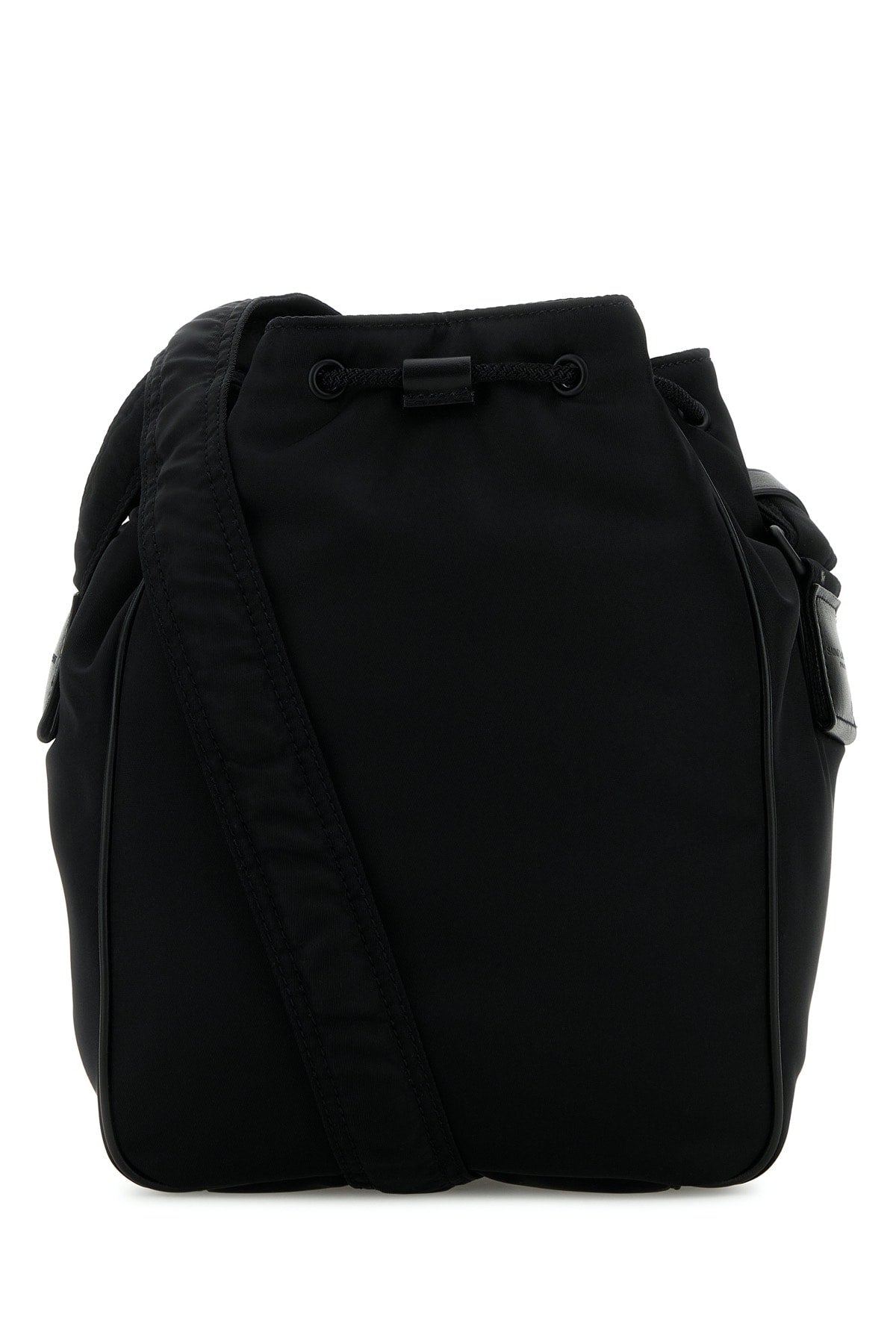 Saint Laurent Men Black Nylon Bucket Bag