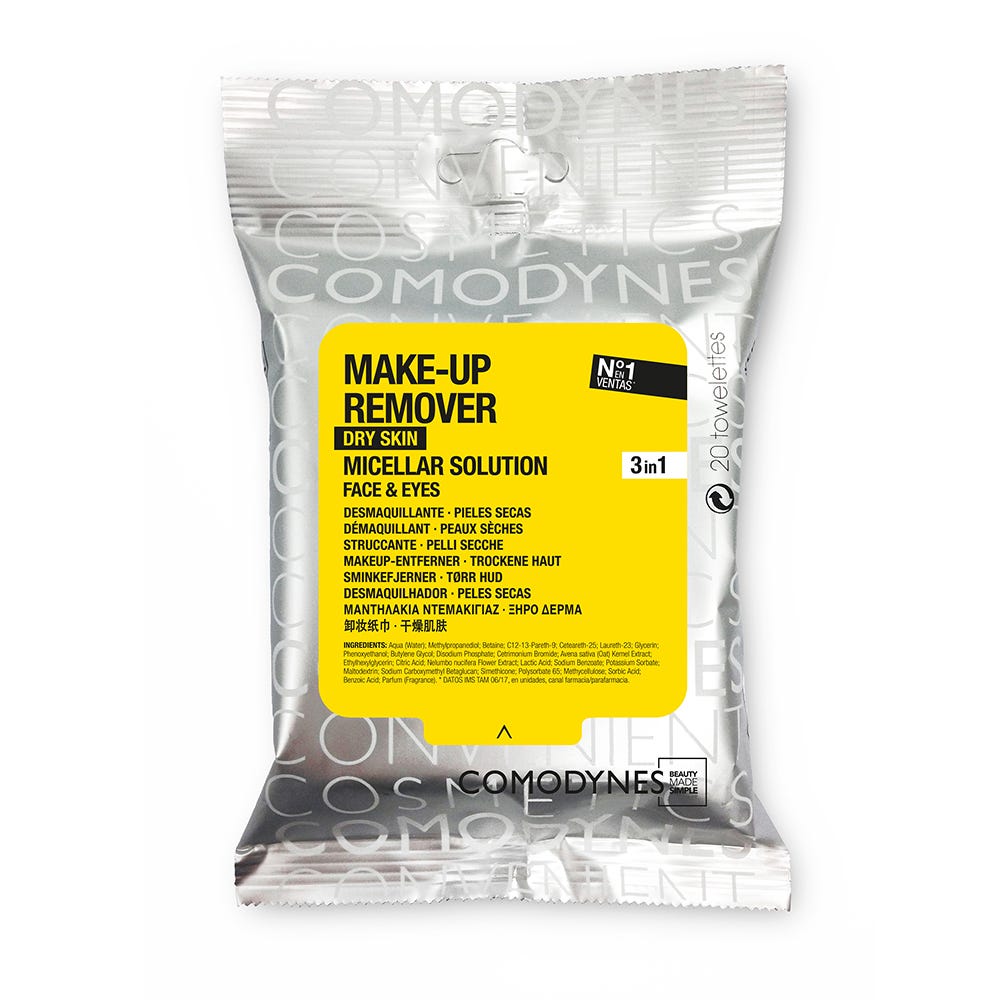 Comodynes Make-up Remover Wipes Micellar Solution For Dry And Sensitive Skin