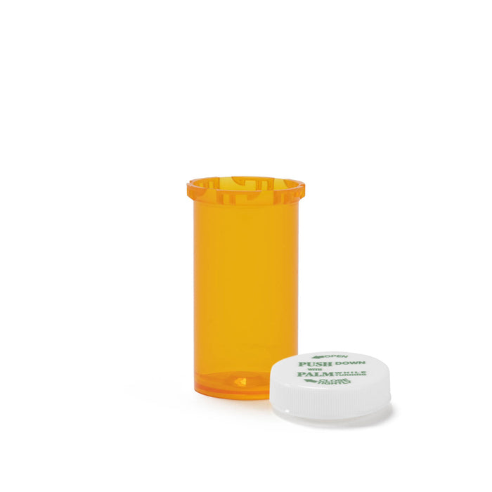 Amber Plastic Vial With Child Resistant Cap12 Dram 270Ct