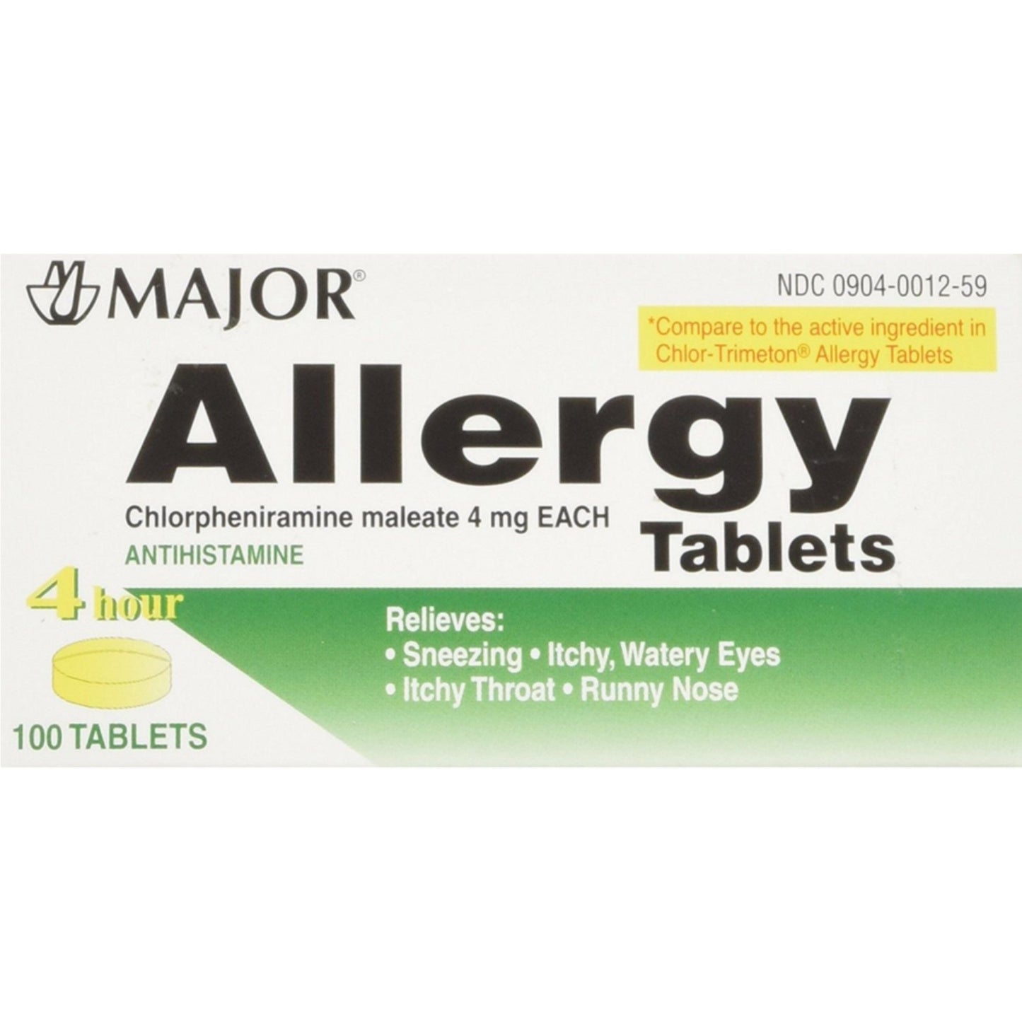 Chlorpheniramine Maleate 4 Mg Tablet 100Ea