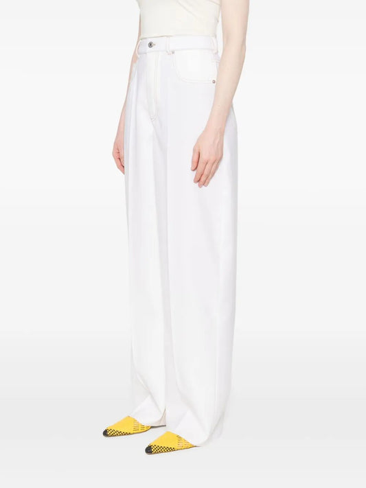 Bottega Veneta Women Pantaloni A Gamba Ampia In Denim