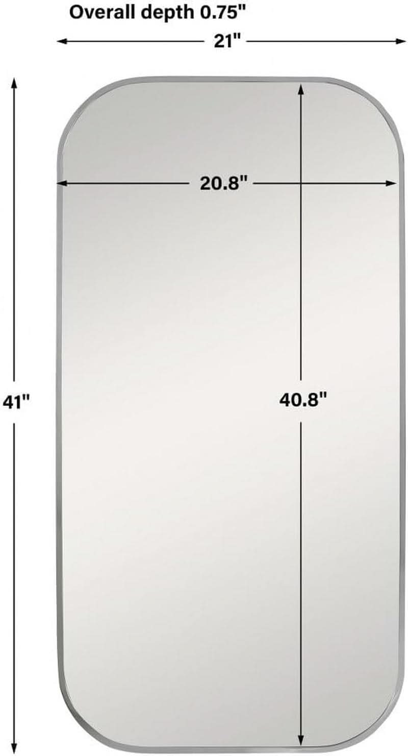 Taft 41 Inch Antique Brass Wall Mirror For Living Room