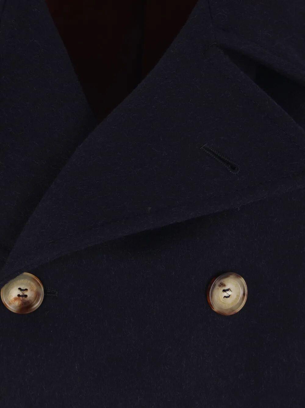 Brunello Cucinelli Men Double-Breasted Wool Coat