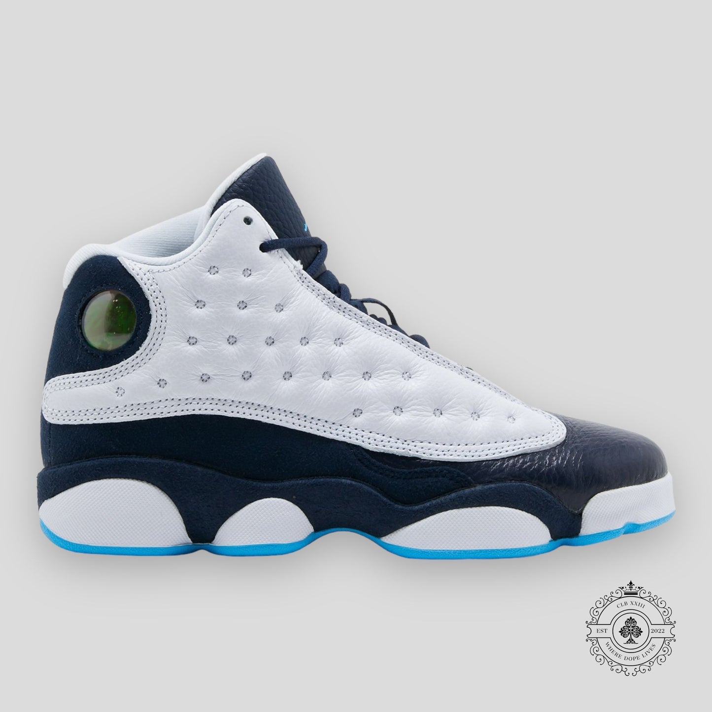 Air Jordan 13 Retro GS White Obsidian Powder Blue