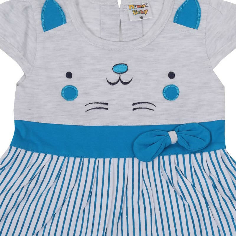 NammaBaby Baby Girl's A-Line Mini Frock Dress - Blue 120