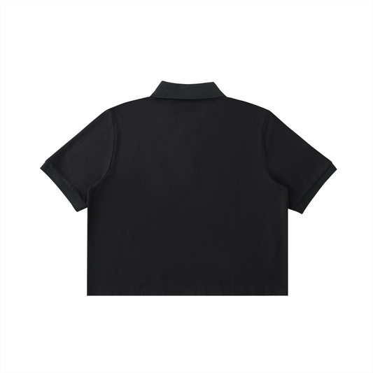 QE Women Essential Cropped Polo Shirt