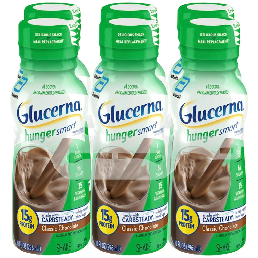 Glucerna® Hunger Smart® Shake – Rich Chocolate (6 Pack / 10 fl oz bottles)