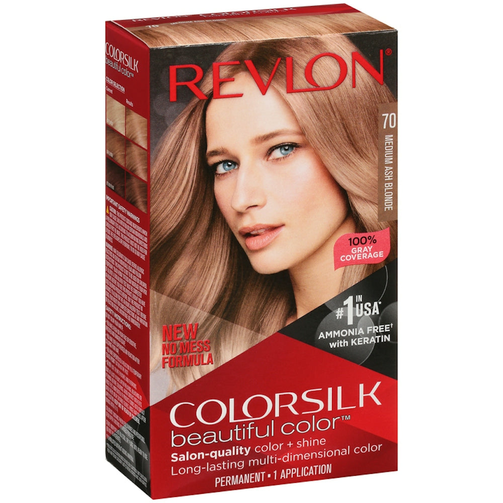 Revlon Colorsilk Beautiful Color Medium Ash Blonde 70 Permanent Hair Color 1 Ea