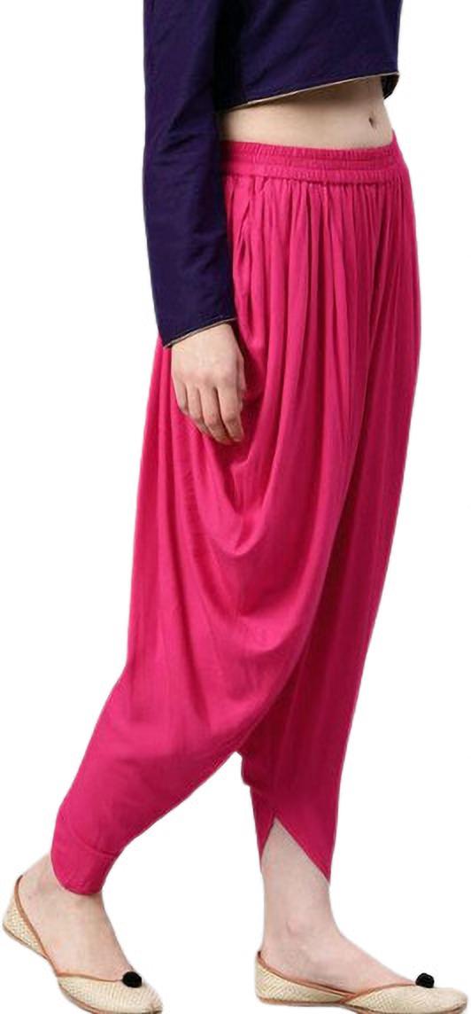 PAVONINE Rani Color Solid Beetel Rayon Fabric Patiala For Women & Girls