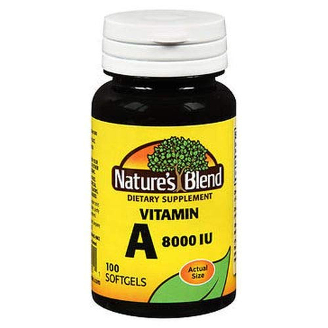 Nature's Blend Vitamin A 8,000 IU – High Potency Essential Nutrition (100 Softgels)