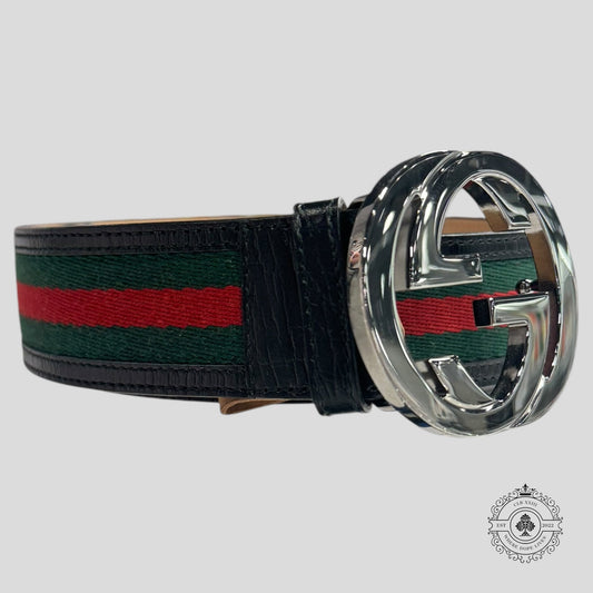 Gucci Interlocking G Web Belt
