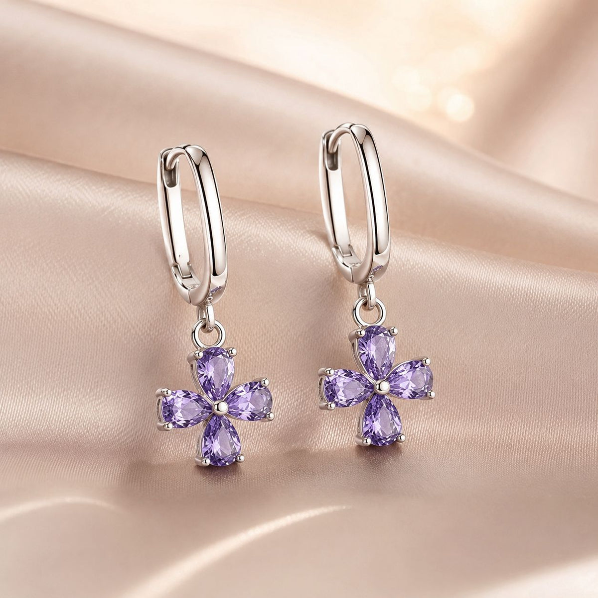 925 Sterling Silver Earrings with Pavé Setting CZ for Women