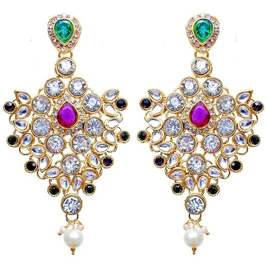 Tehzeeb Creations Semi Bridal Dulhan Dulhan Wedding & Engagement Necklace Set with Mang Tikka for Girls & Women