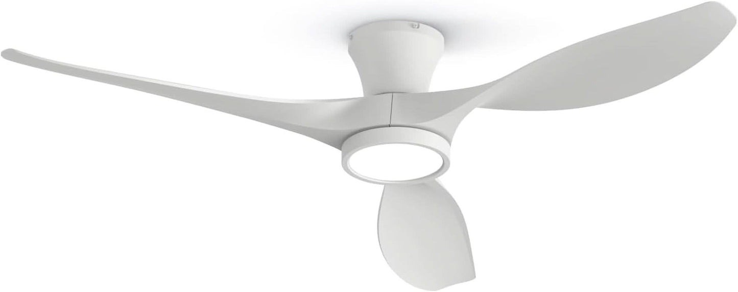 52 Inch Ceiling Fan With Remote And Quiet DC Motor For Bedroom And Living Room