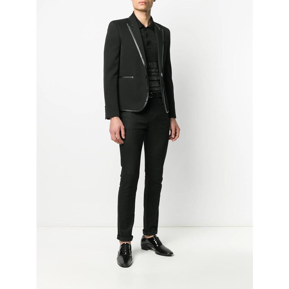 Saint Laurent Black Jackets - Blazers Men