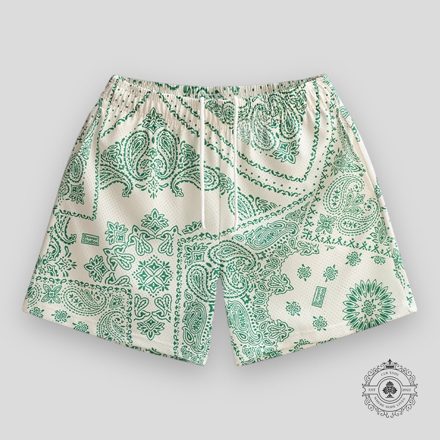 Bravest Studios Green Porcelain Shorts