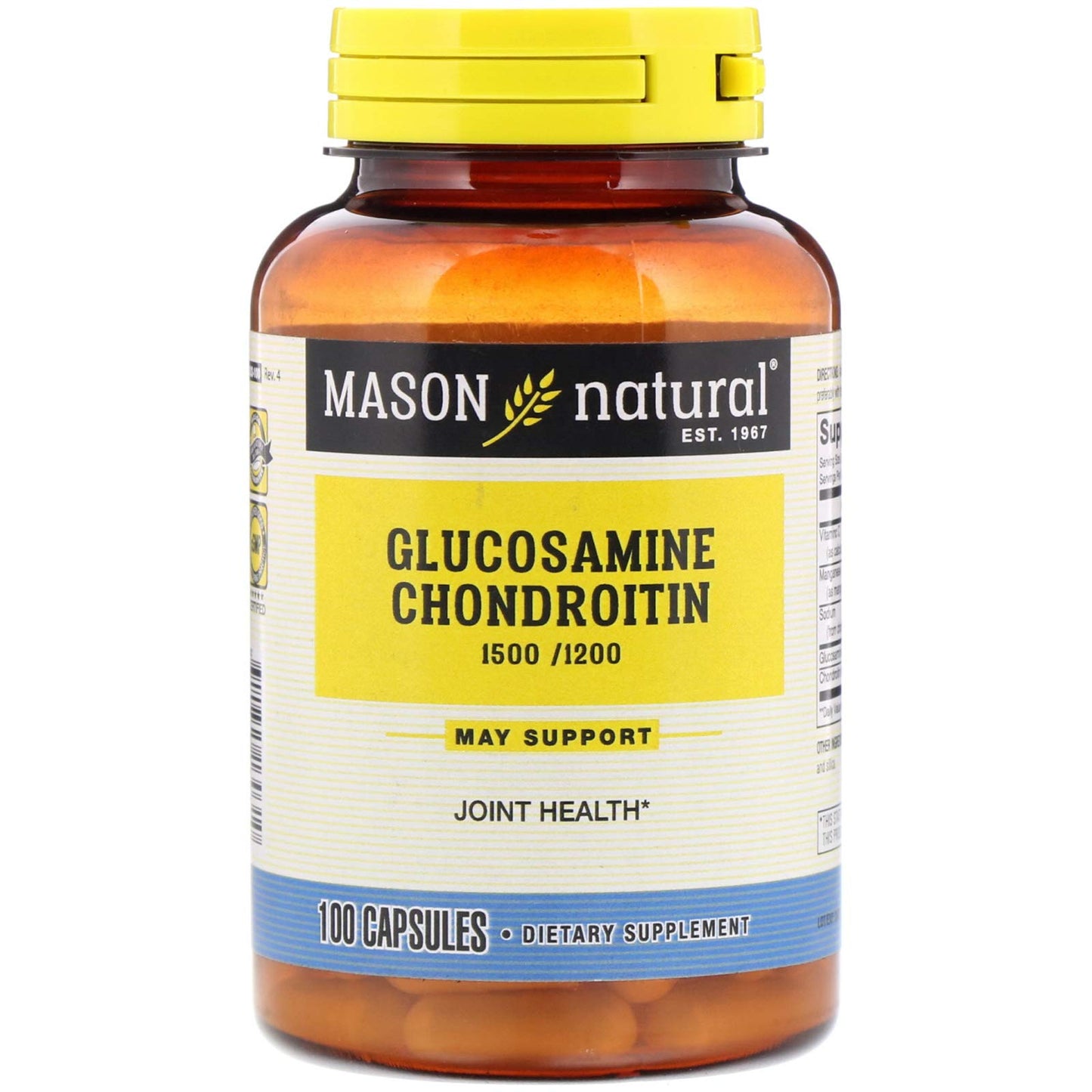 Mason Natural Extra Strength Glucosamine Chondroitin (1500/1200 - 100 Capsules)