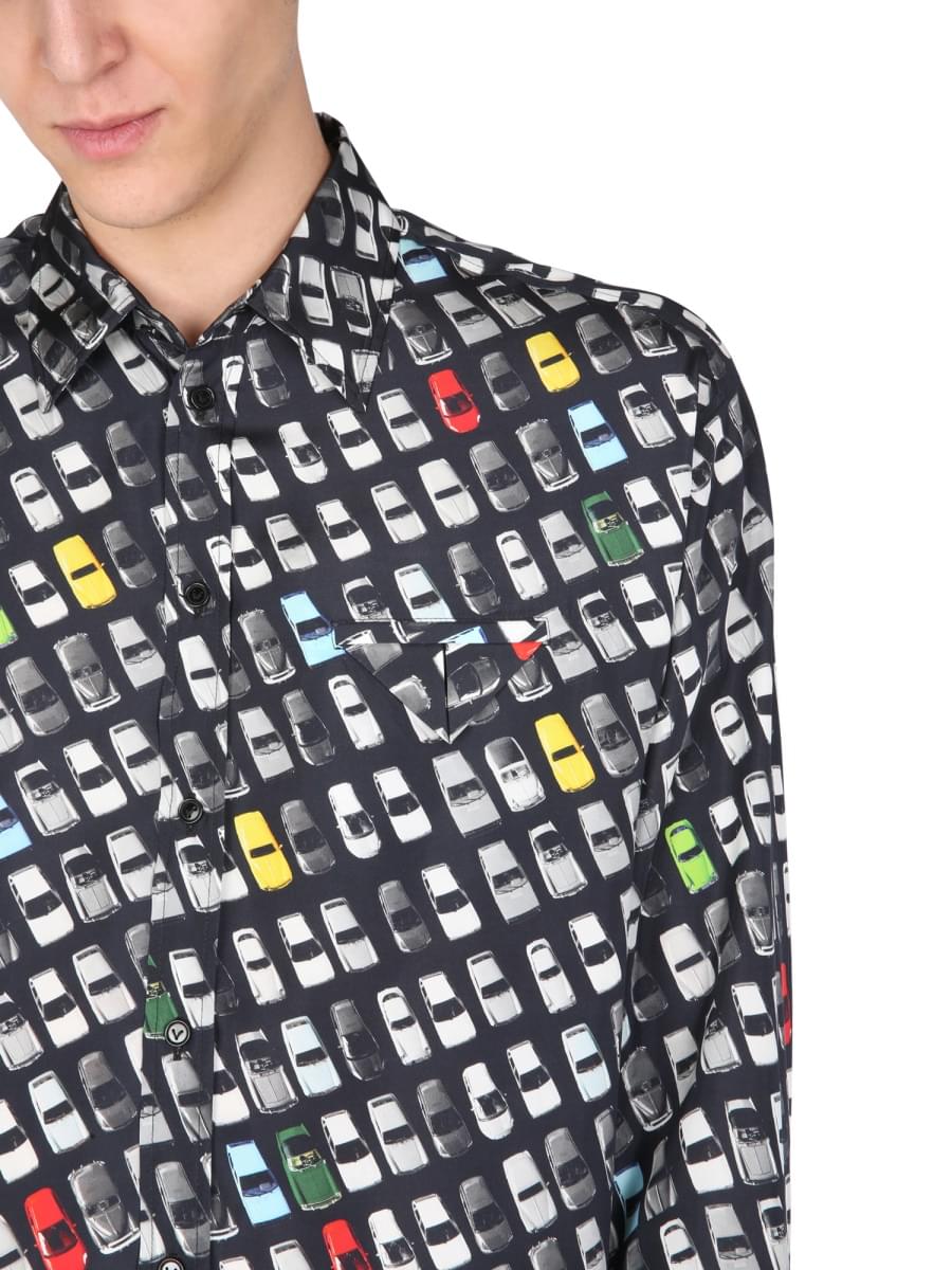 Bottega Veneta Men Shirt With Allover Print
