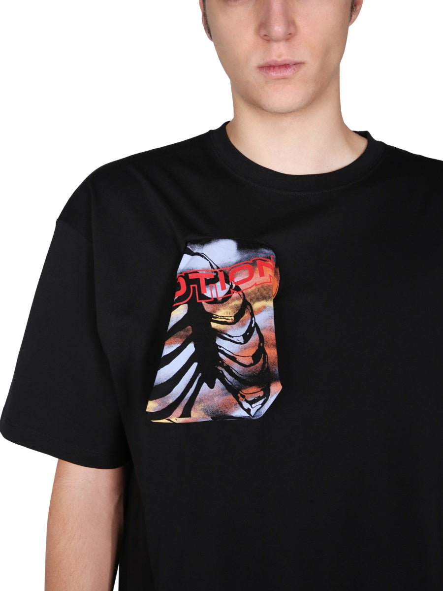 Raf Simons Men T-Shirt With Printed Details