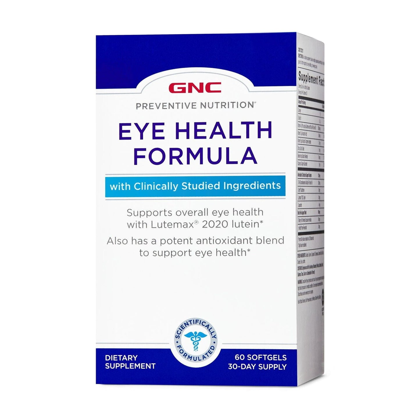 GNC Preventive Nutrition Eye Health Formula with Lutein, 60 Softgels