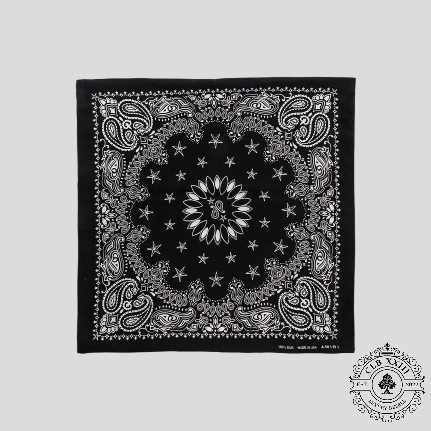 Amiri Silk Bandana in Black