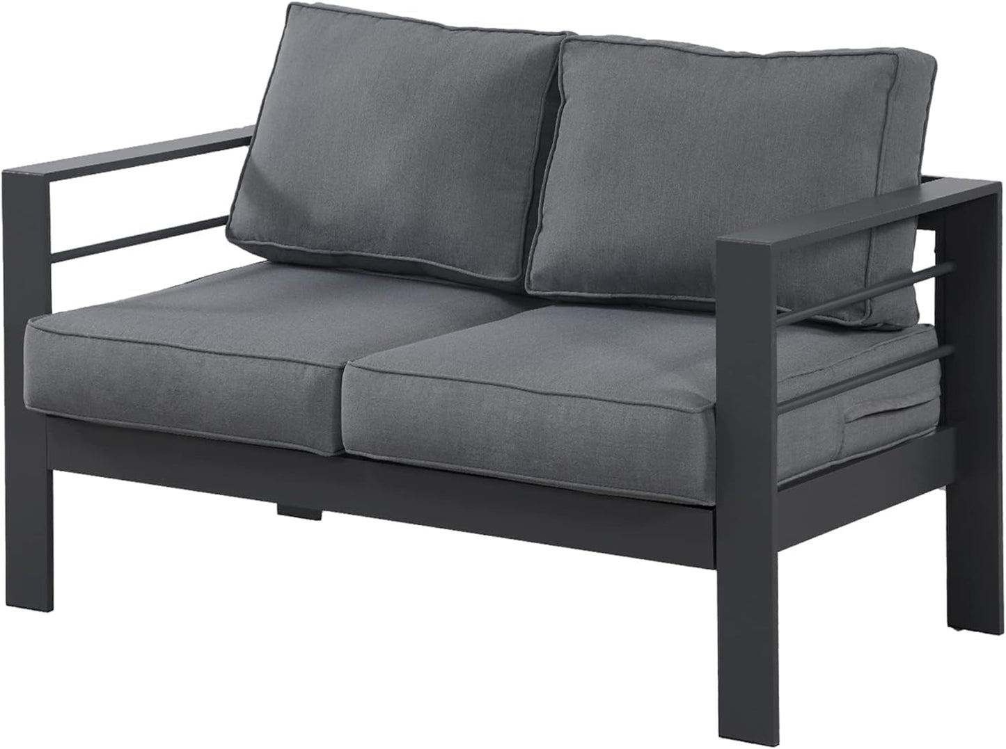Aluminum Loveseat Sofa for All-Weather Outdoor Relaxation