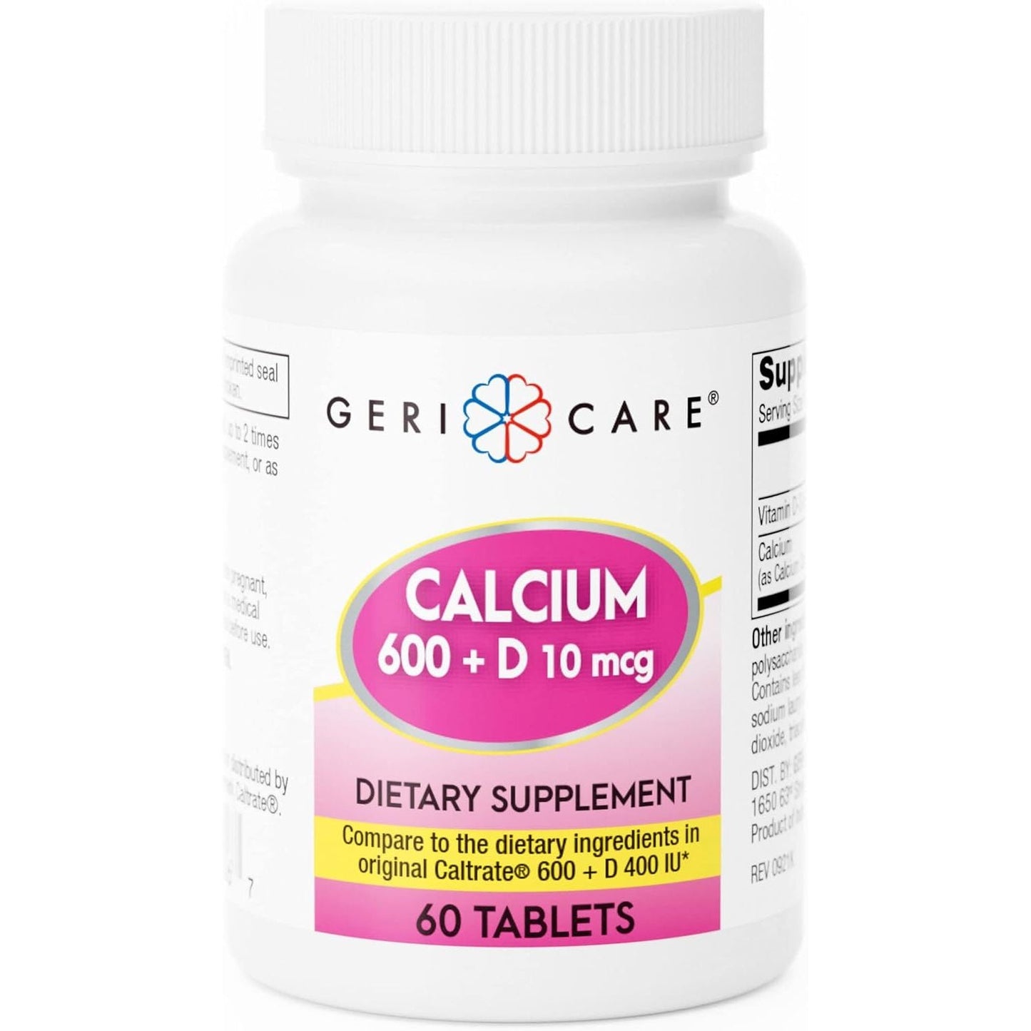 Nature's Blend Calcium Carbonate 600 mg with D3 400 IU 100 Tablets