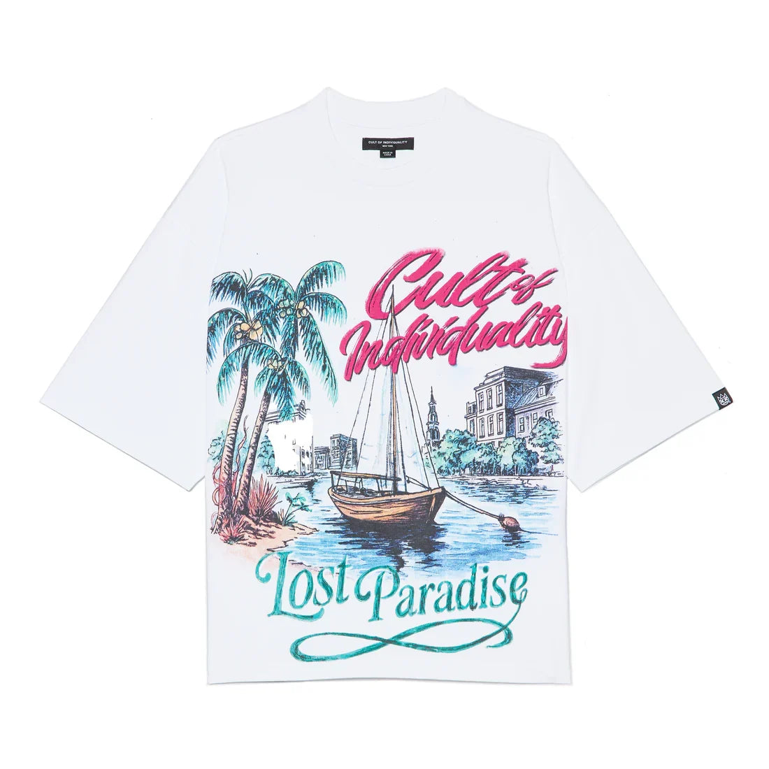 Cult Of Individuality Oversized Lost Paradise Tee - White