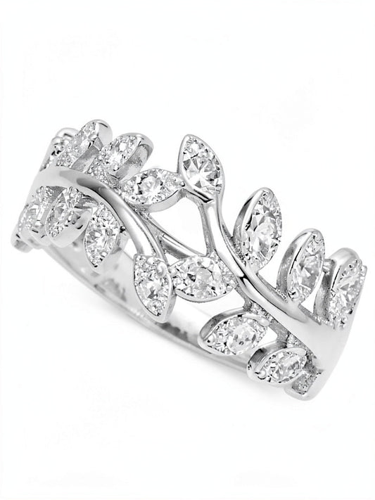 Giani Bernini Cubic Zirconia Vine Ring in Sterling Silver,Size 9